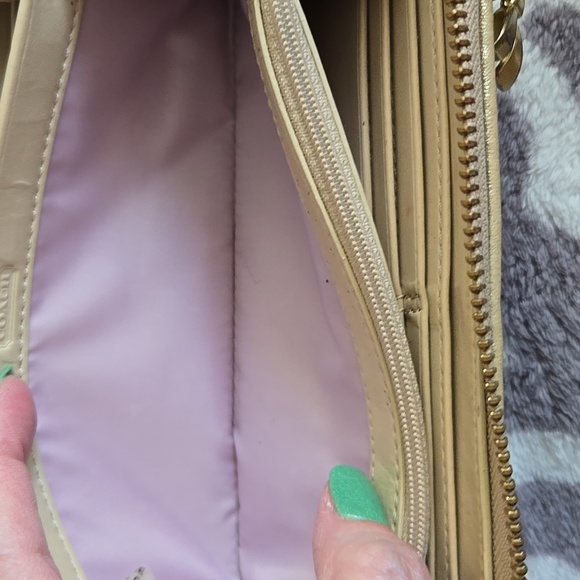 Elegant Tan Wallet with Gold Accents, Coach, Used - Picture 12 of 16